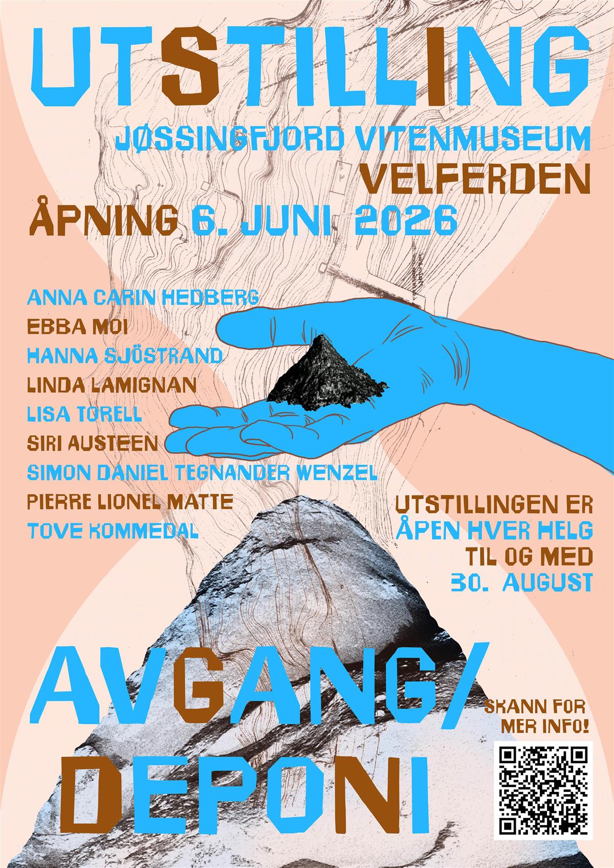 Plakat Utstilling AVGANG / DEPONI