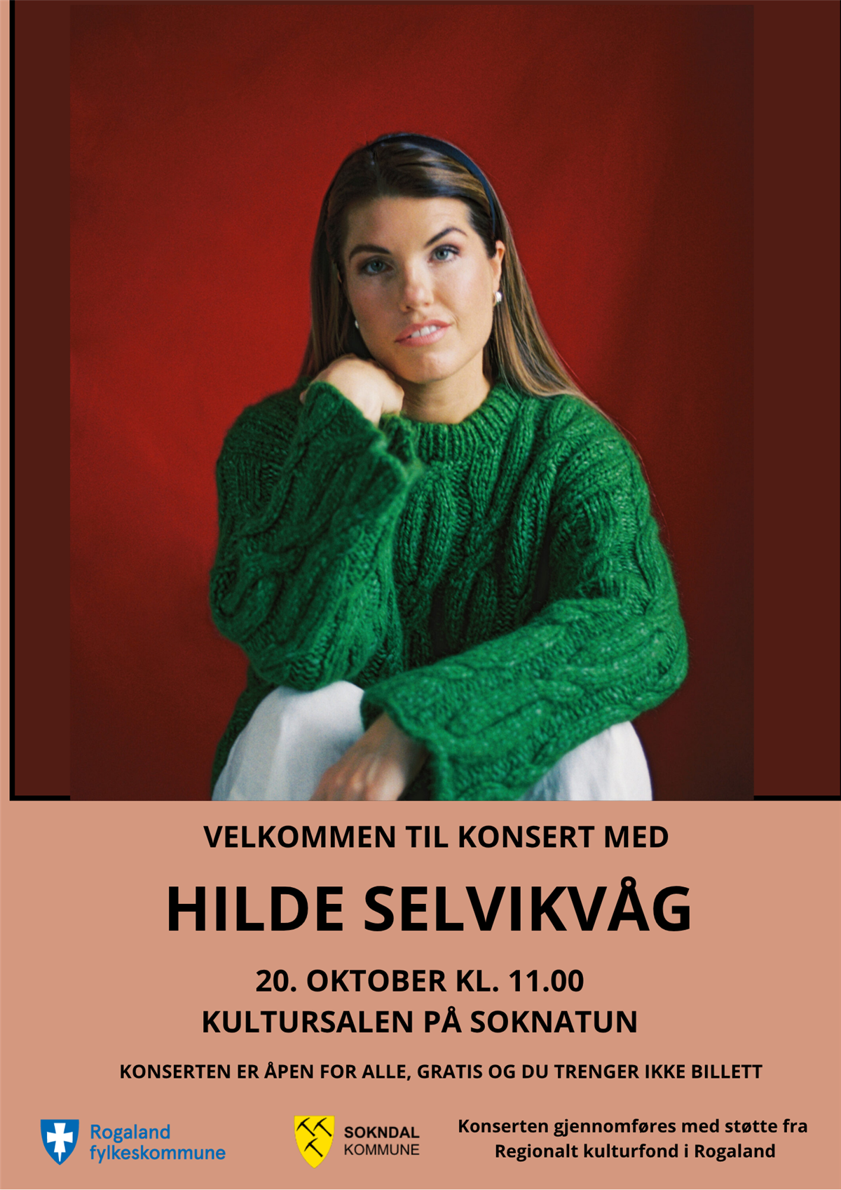 Plakat for konserten med Hilde Selvikvåg